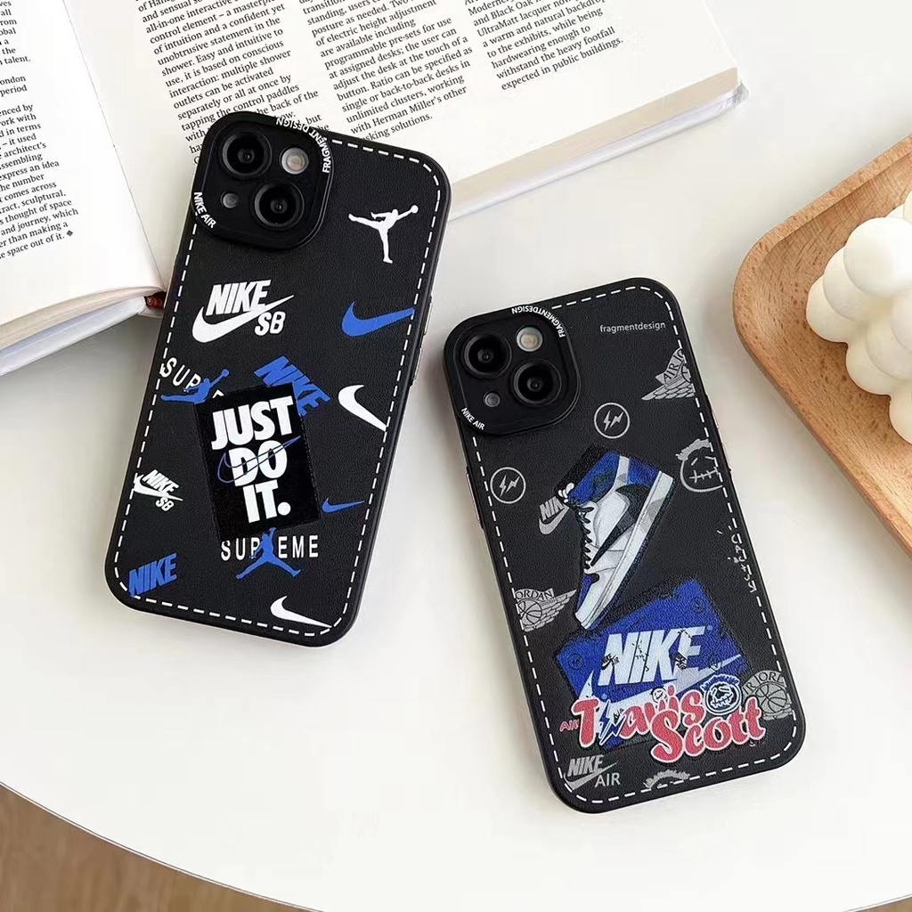 Ốp Điện Thoại Da Mềm Họa Tiết Nhãn Hiệu Mạ Kim Loại Cho iPhone 7 / 8 2020 7 / 8 PLUS XS XR XSMAX 11 12 13 PRO MAX