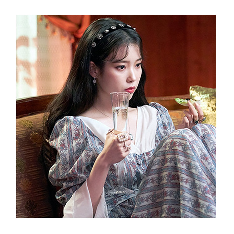 Băng đô vải nhung đính đá thời trang sang trọng cho nữ