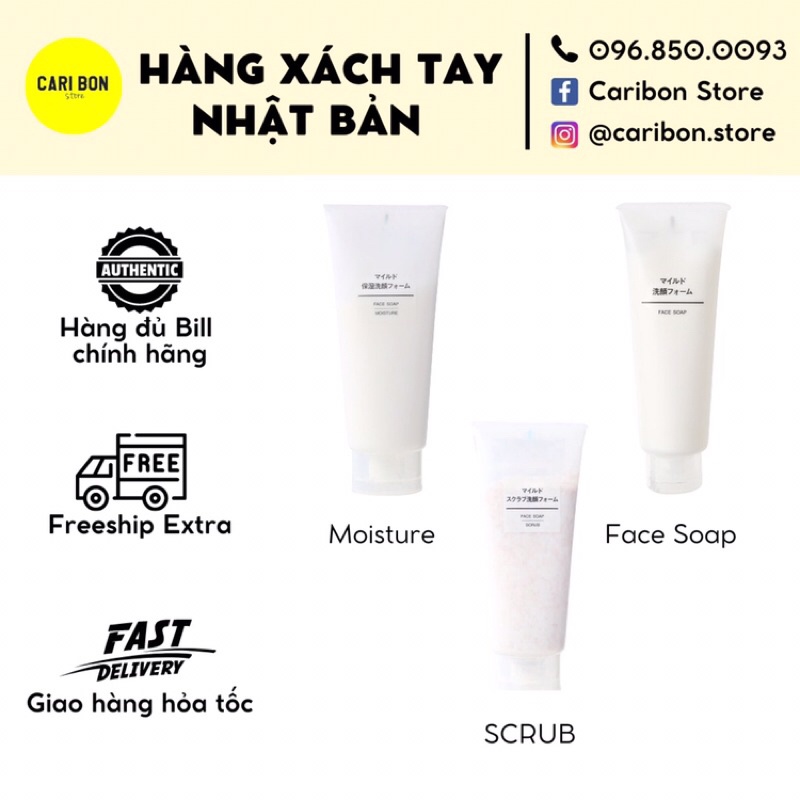 Sữa rửa mặt Muji Face Soap