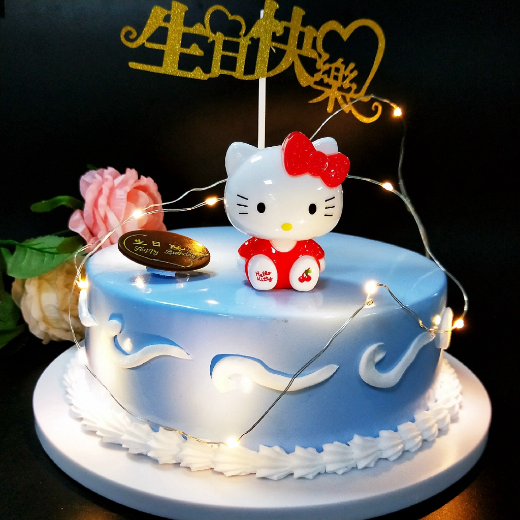 hello kitty birthday cupcake toppers cake toys for girls children birthday party supplies