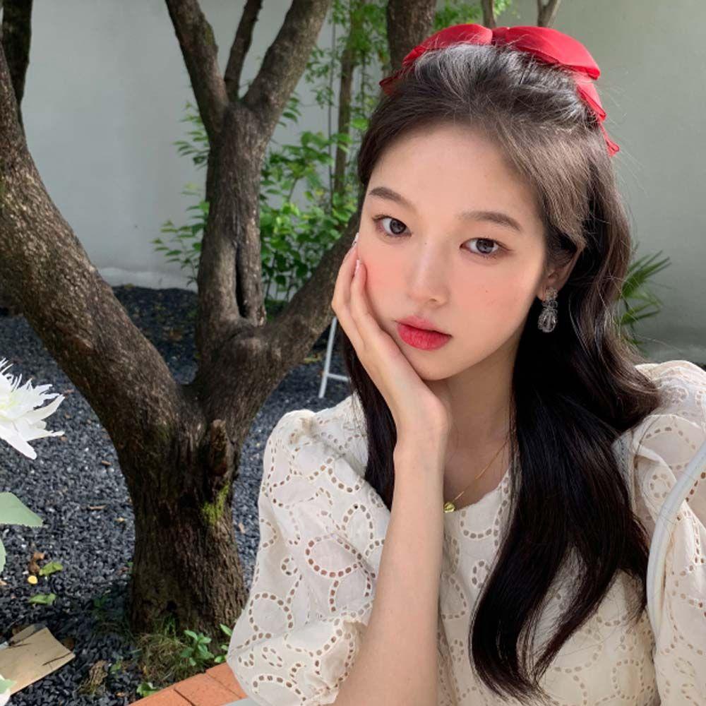 Kẹp Tóc Nơ Lưới Nhỏ Nhiều Lớp Màu Trơn Thanh Lịch Dễ Thương Dành Cho Bạn Gái
