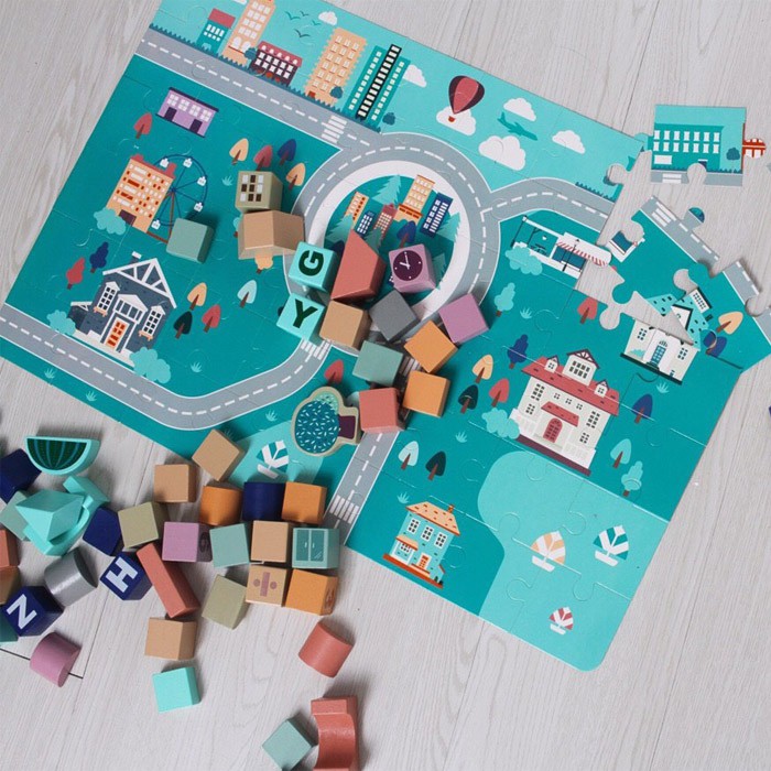 Bộ Đồ Chơi Lego Gỗ Xếp Lắp Ráp Mô Hình Thành Phố Đa Năng Sáng Tạo Phát Triển Trí Tuệ Cho Bé Vừa Chơi Vừa Học