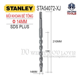 Mũi khoan bê tông gài sds 14 mm x 210 mm stanley sta54072-jx