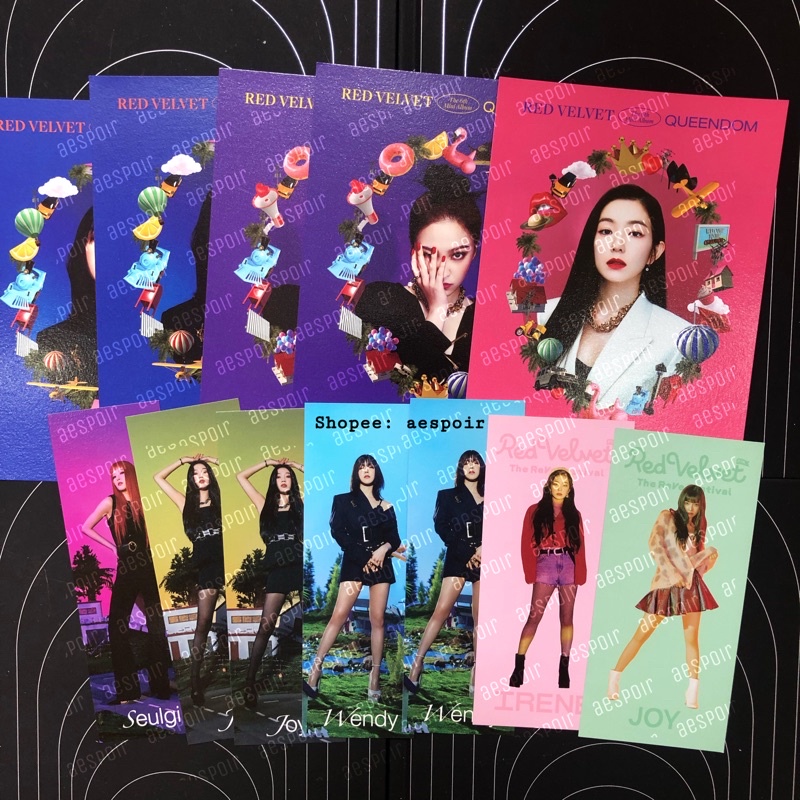 Ảnh Red Velvet queendom postcard bookmark hàng chính hãng