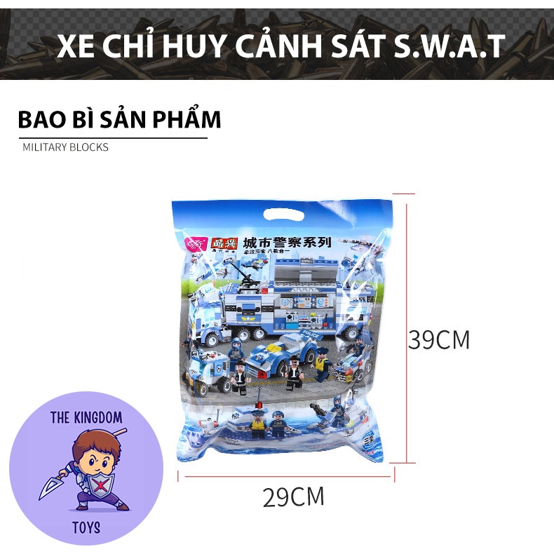 Đồ Chơi Lắp Ráp Mô Hình Cảnh Sát SWAT ROBOT Rô Bốt / Máy Bay Trực Thăng / Xe Chỉ Huy / Cảnh Sát Đặc Nhiệm PX250