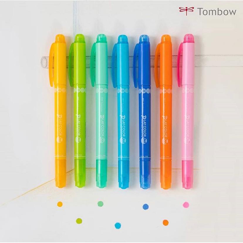 Bút Highlight Hai Đầu Play Color DOT Tombow Nhật Bản Cây Đầu To