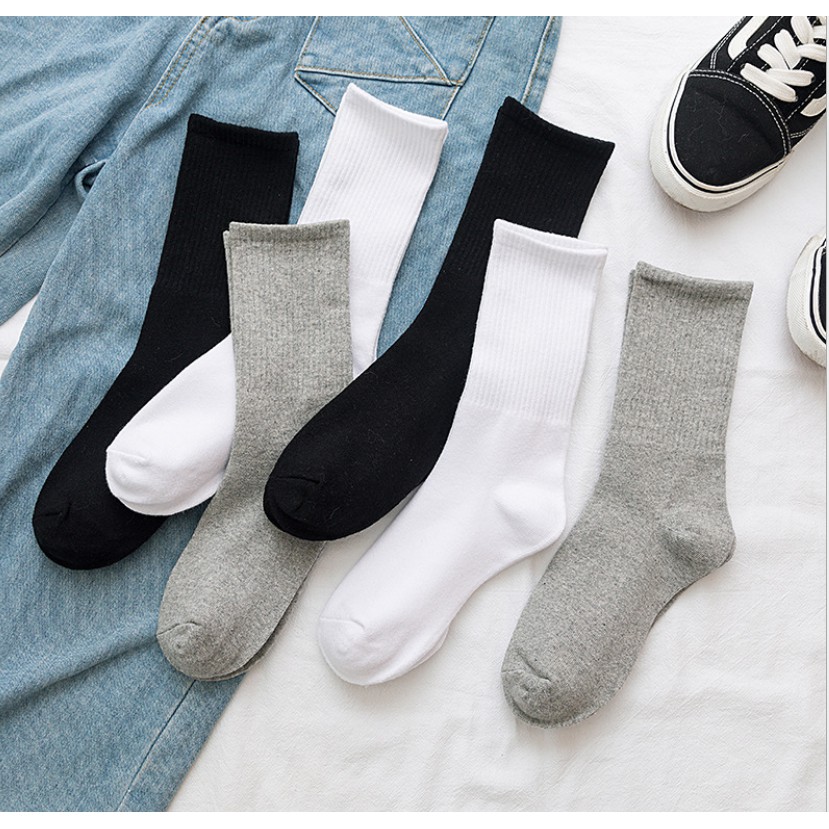 [Mã FAWINTER hoàn 15% xu đơn 99K] [ TC42 ] Tất Nam Nữ Cổ Cao Màu Trơn Loại Đẹp | BigBuy360 - bigbuy360.vn