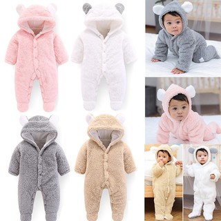 Bộ body gấu liền thân cúc bấm cho bé từ 0 tháng đến 12 tháng cực đẹp và đáng yêu