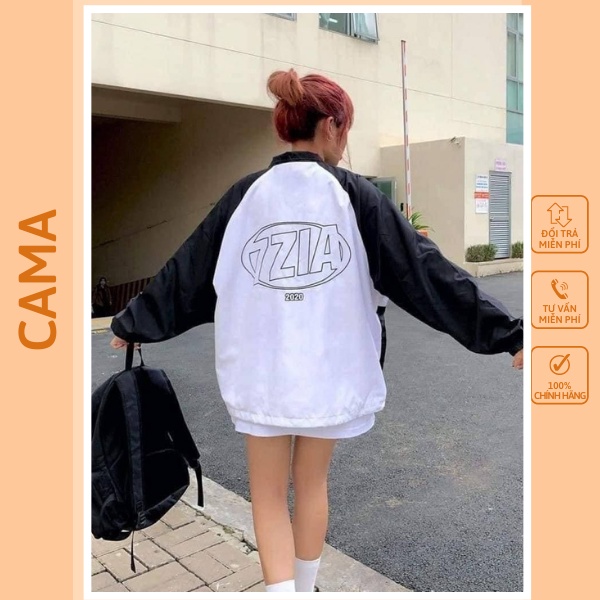 [Mã 44FASHIONSALE1 giảm 10K đơn 50K] Áo Khoác Gió Nam Nữ Ulzzang Unisex Form Rộng Bomber CAMA STORE M218