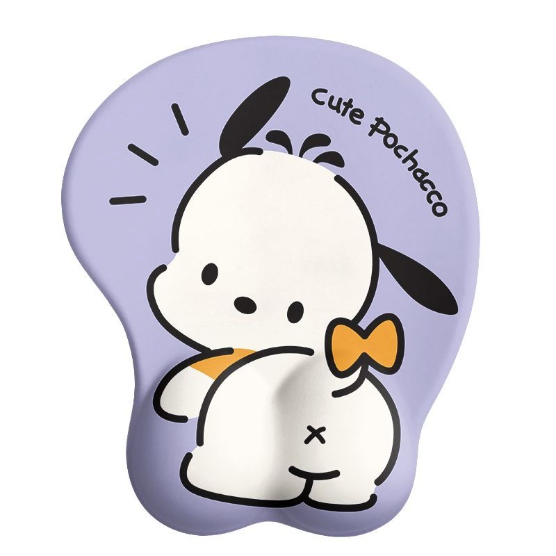 Đệm Lót Chuột Và Bàn Phím Bằng Silicon Mềm 3d Có Đệm Cổ Tay Chống Trượt Hình Pacha Dog Dễ Thương Cho Nam
