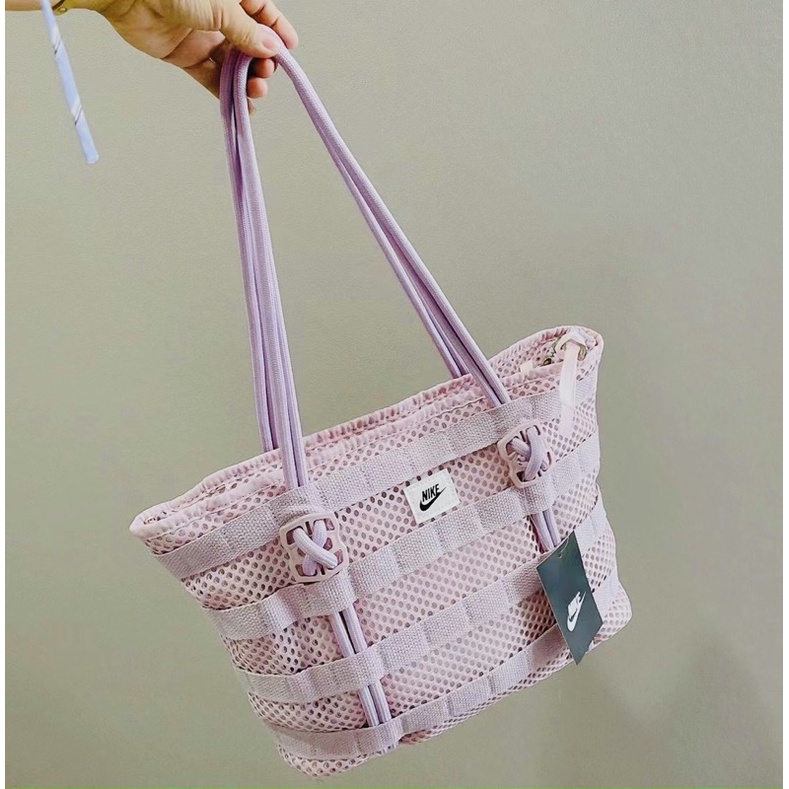 TNS - Túi tote phối lưới Nikkie - tím nhẹ nhàng