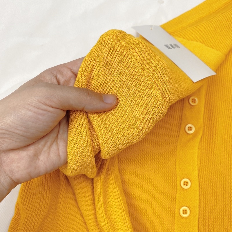 Áo cadigan len mỏng form rộng cổ V dáng suông mẫu mới 2021