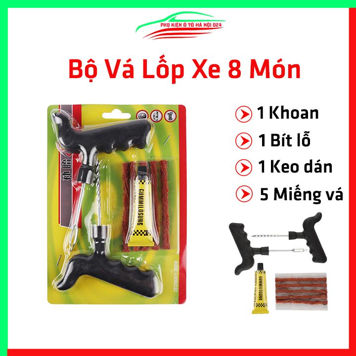 Bộ dụng cụ sửa chữa nhanh lốp xe 8 chi tiết