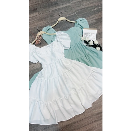 [Siêu Hot] Váy Babydoll Tay Phồng Cổ Vuông Cúp  Ngực, Đầm Dáng Xoè Tay Phồng Siêu Xinh Có Ảnh Thật Kèm Video bị