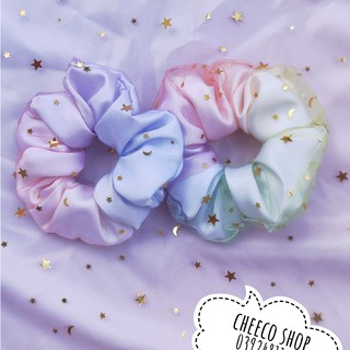 Dây buộc tóc Scrunchies galaxy