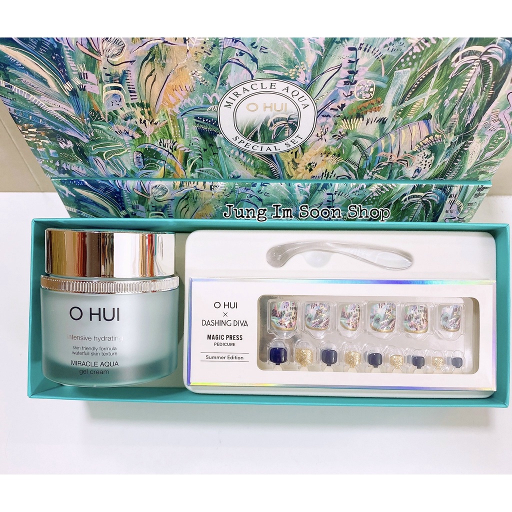 Kem Dưỡng Ẩm Dạng Gel Ohui Miracle Aqua Gel Cream Special Set