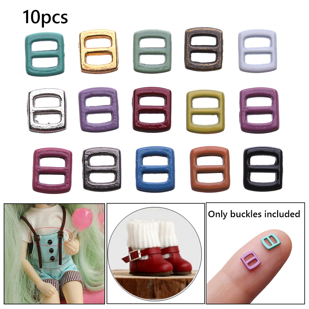 ROWAN 10pcs 5*6mm High quality Mini Ultra-small 15 colors Stuffed Toys Tri-glide Buckle