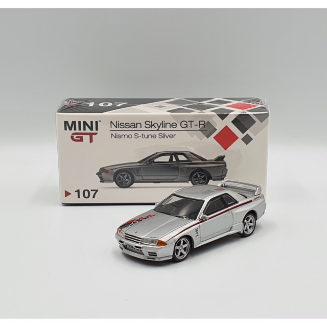 Xe Mô Hình Nissan Skyline GT-R 1:64 MiniGT ( Bạc )