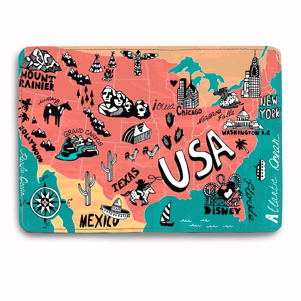 Bao Da Hộ Chiếu / Passport Du Lịch Nam - Nữ  TRAVEL TO AMERICA - LT048 STORMBREAKER