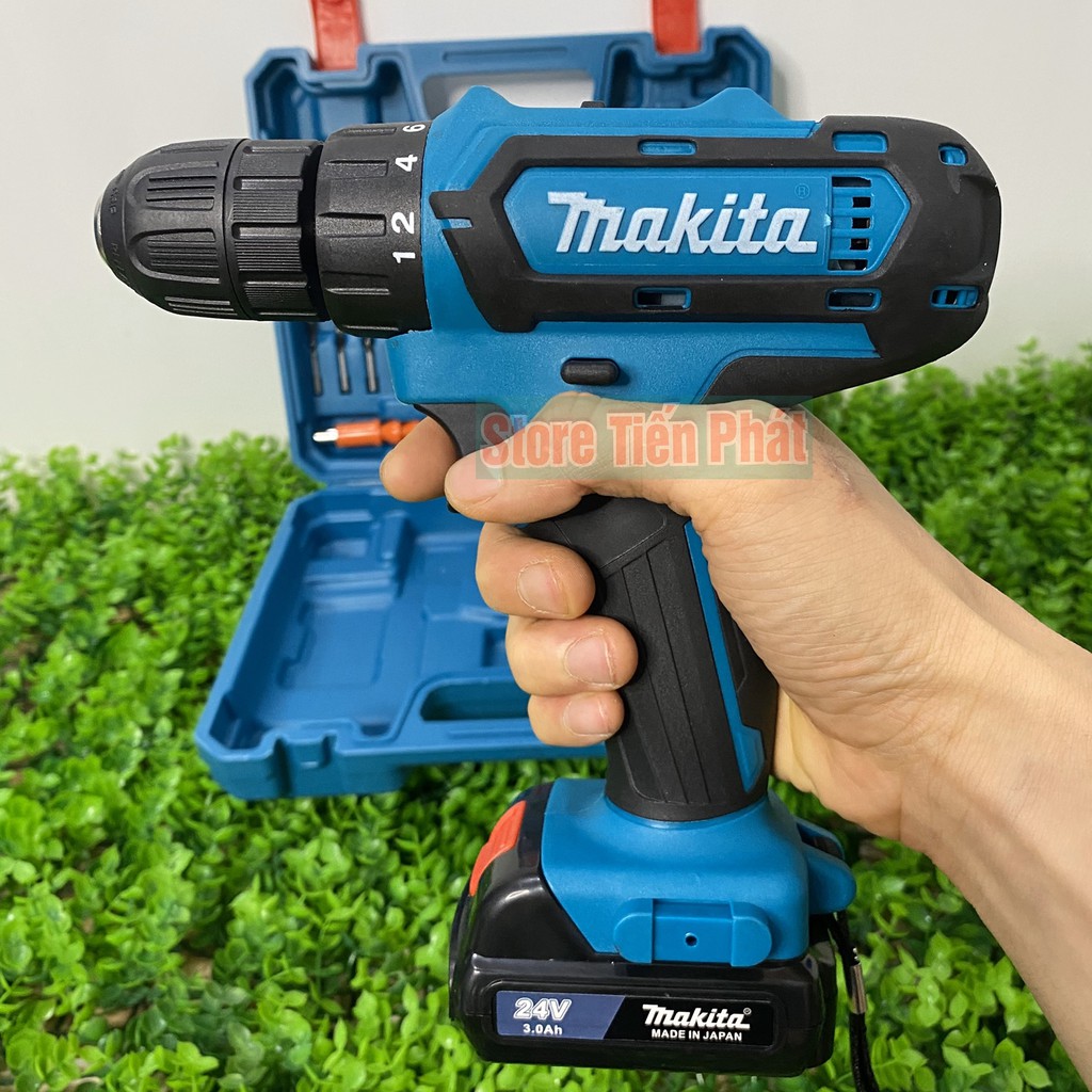 Máy khoan pin Makita 24v đa năng giá tốt (18 cấp độ trượt)