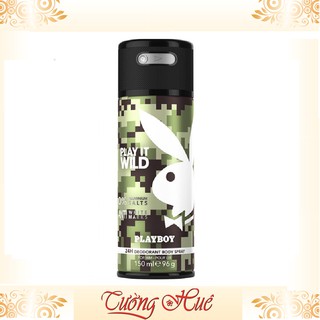 Xịt Khử Mùi Dành Cho Nam PLAYBOY PLAY IT WILD 24H Bodyspray - 150ml.