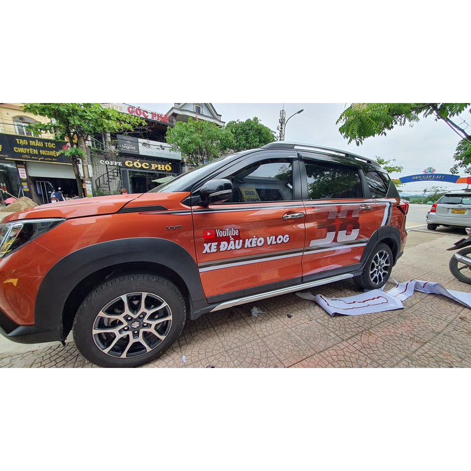 Tem thể thao dán trang trí xe Suzuki XL7 kèm ảnh thật