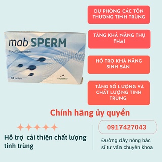 Thực phẩm chức năng MAB SPERM hỗ trợ cải thiện chất lượng tinh trùng dành cho nam giới