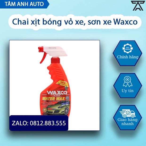 Chai xịt bóng vỏ xe, sơn xe Waxco