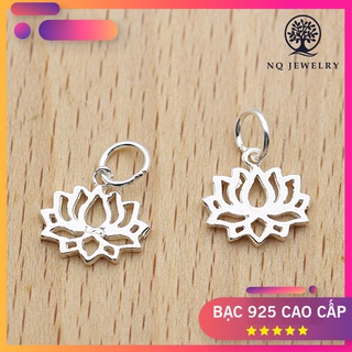 Charm bạc hình hoa sen treo