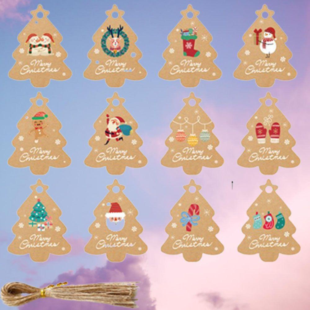 Nhãn Quà Tặng Giáng Sinh LAKAMIER Hình Bông Tuyết Tuần Lộc