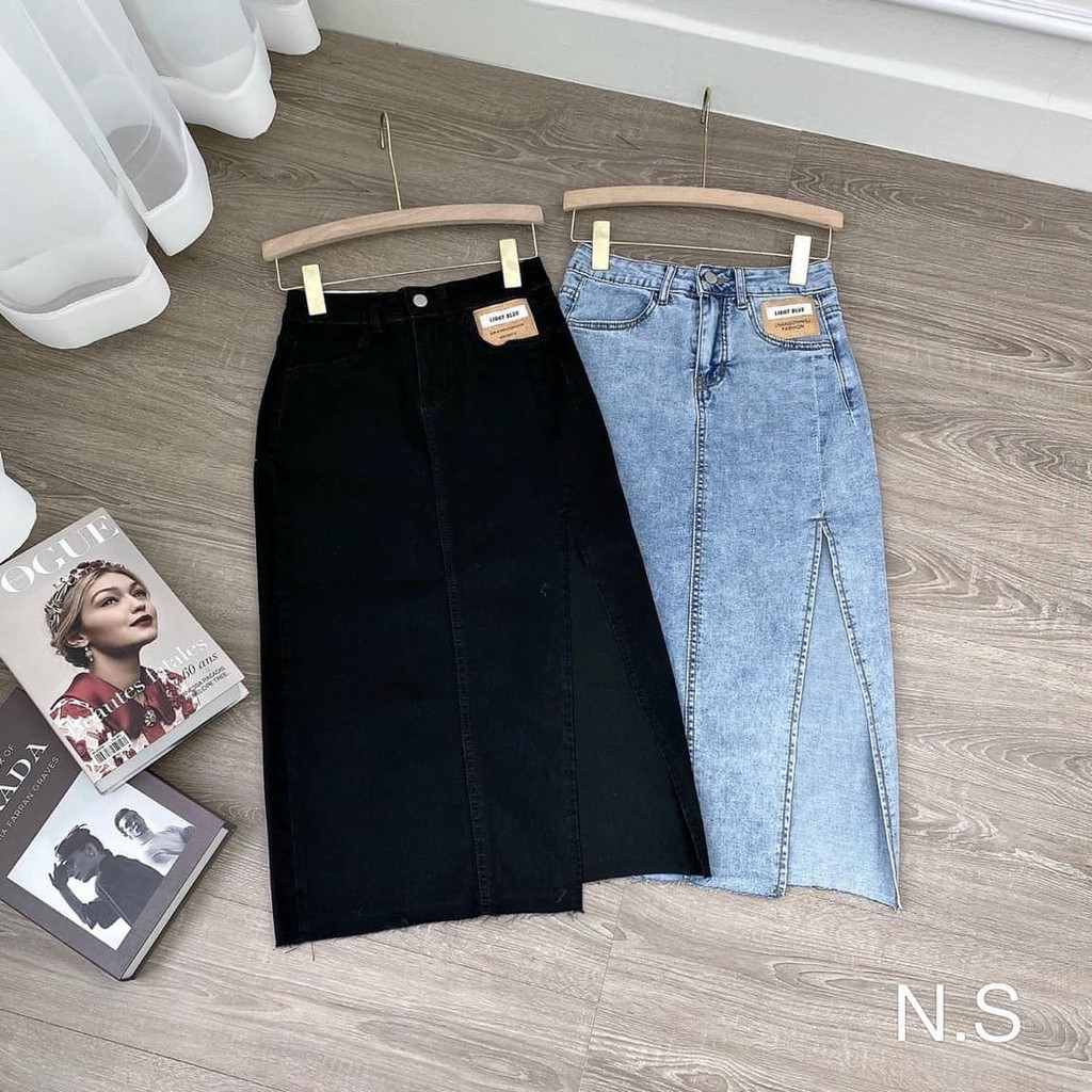 Chân váy jean XẺ SÂU 2 màu mã 1248+1249(kèm ảnh thật,video) | BigBuy360 - bigbuy360.vn