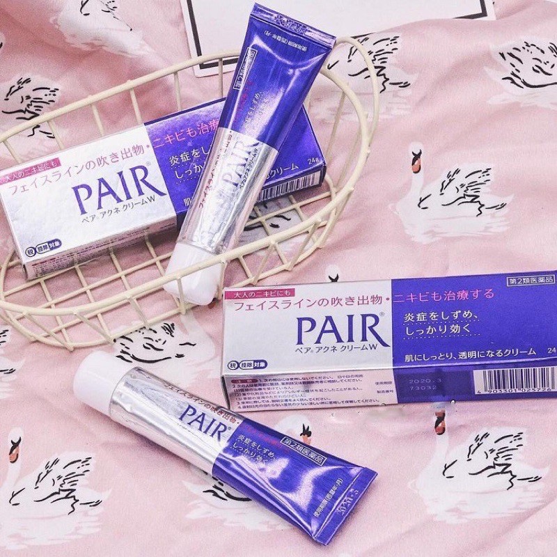 Kem Hỗ trợ giảm mụn Pair Acne Care Cream W của Nhật 24g