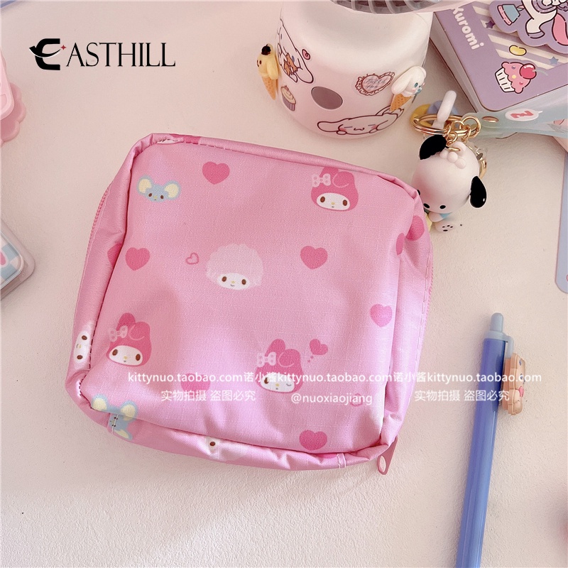 SANRIO Ví Đựng Tiền Xu/Thẻ Họa Tiết Hoạt Hình Kuromi My Melody Dễ Thương