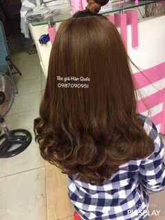 Tóc giả kẹp U xoăn đuôi 40cm