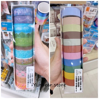 SET 12 CUỘN WASHI TAPE DAISO HÀN QUỐC