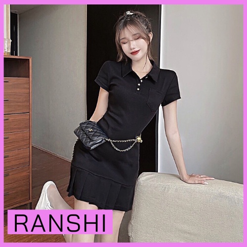 Váy Polo Đuôi Cá RANSHI Đầm Body Trẻ Trung Chất Thun Gân Dày Dặn Che Khuyết Điểm HÀNG LOẠI 1 - RBD019