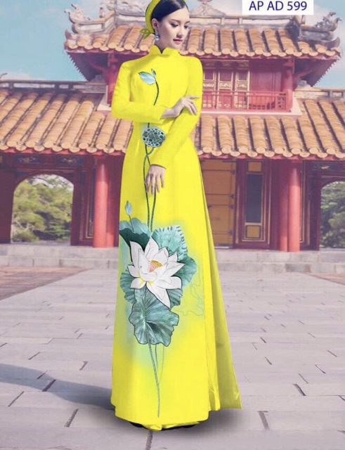 Vải áo dài hoa sen