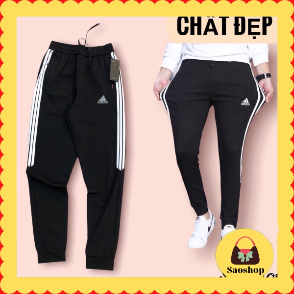Quần jogger thể thao nam nữ ống bó thu đông hot 2021 chất UMI co dãn