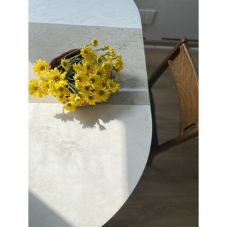 Bàn ăn mặt đá solid surface white macchiato