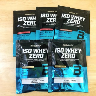 Combo 5 Gói Dùng Thử Sữa Tăng Cơ ISO WHEY ZERO BiotechUSA Gói 25g