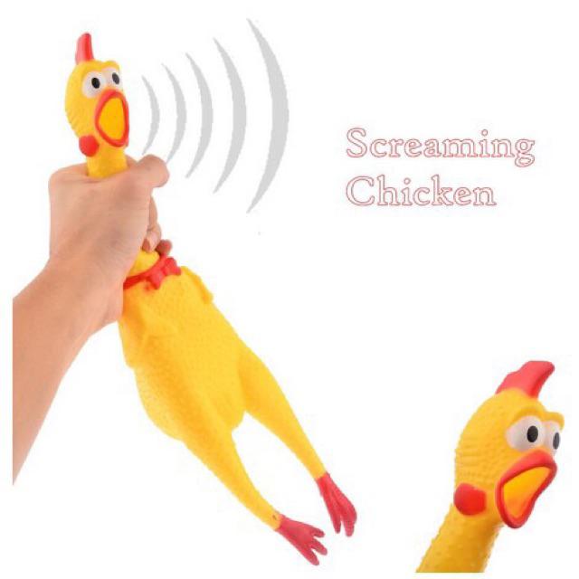 Đồ chơi chú gà là hét - gà bóp kêu-  Shrilling chicken ( hàng sẵn )