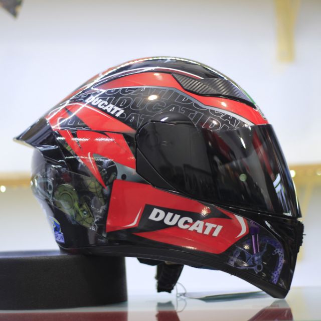 MŨ BẢO HIỂM FULLFACE ROC 1 KÍNH LÊN TEM DUCATI (TEM ĐỘC QUYỀN )