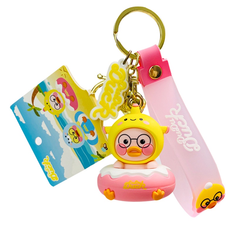 Móc Khóa Hình Vịt Con Xinh Xắn Hoạt Hình