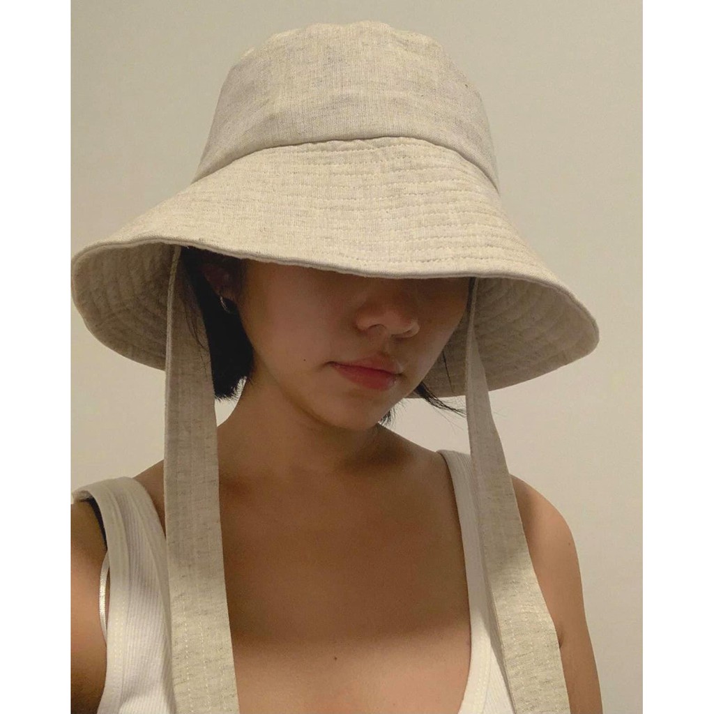 Mũ Nón Bucket Vành Rộng Linen - Chewing Gum Hat