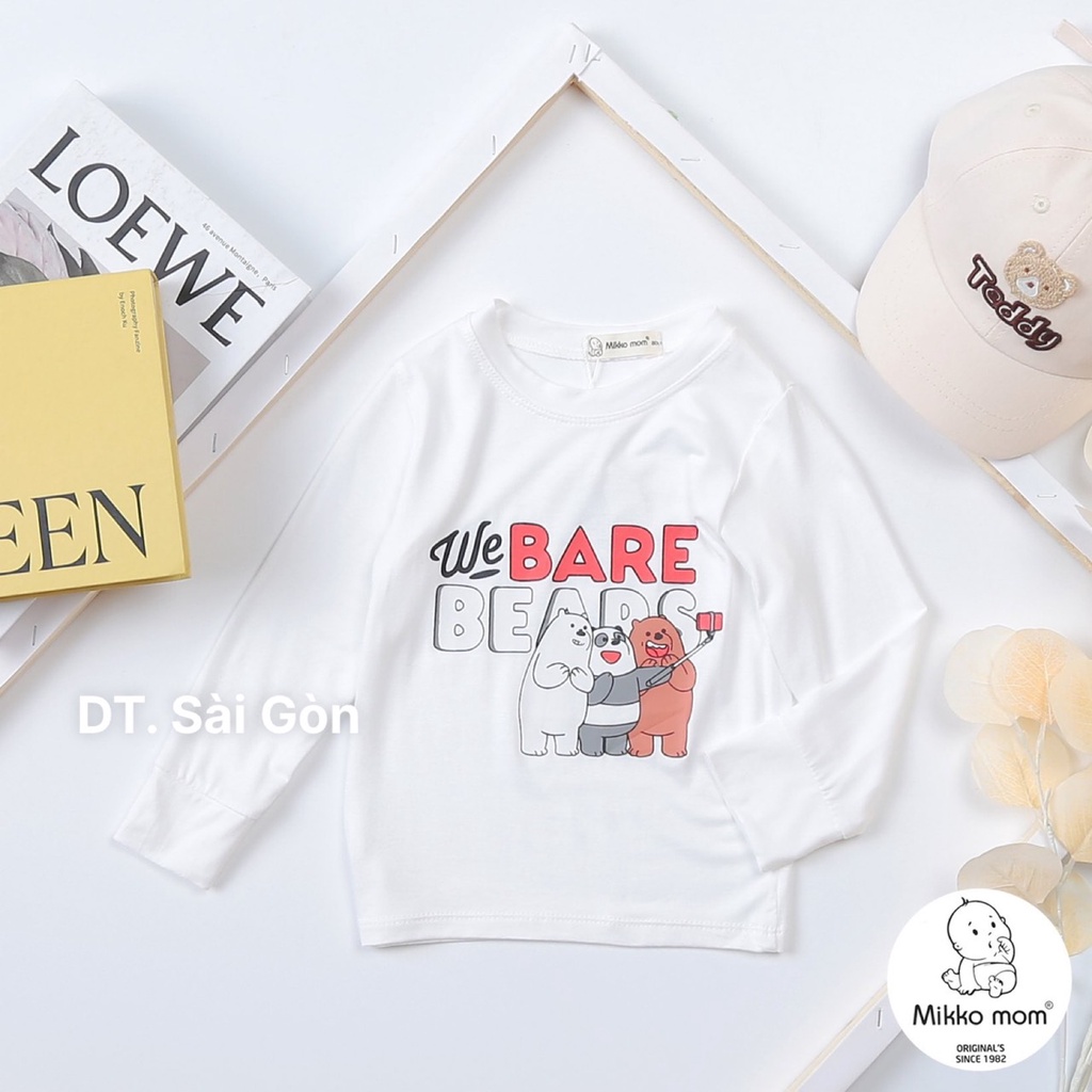 Áo Dài Tay Thun Lạnh In Hình Con Vật Cho Bé