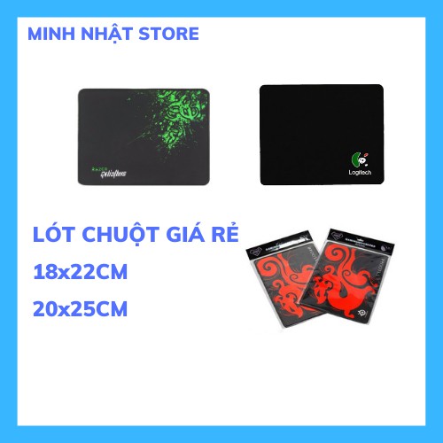 Lót chuột, bàn di chuột 20 x 25cm / 18 x 22cm, dày 2 ly bền đẹp