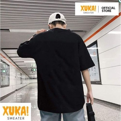 Áo thun tay lỡ XUKA cotton co dãn 4 chiều dáng unisex form châu á in hình Hello Summer kính mát