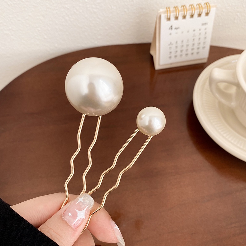 Kẹp Tóc Đính Ngọc Trai Giả Thiết Kế Đơn Giản Phong Cách Hàn Quốc Thời Trang Cho Nữ