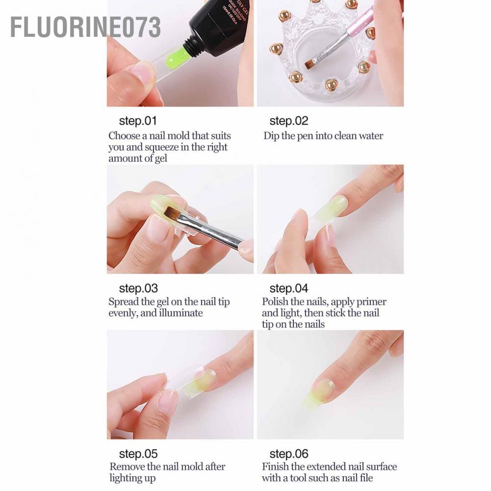 [Hàng mới về] 3 Tuýp gel nối móng sáng di động nhanh chóng cho nghệ thuật móng tay tự làm