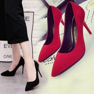 Giày cao gót nhọn da lộn cao cấp 7cm